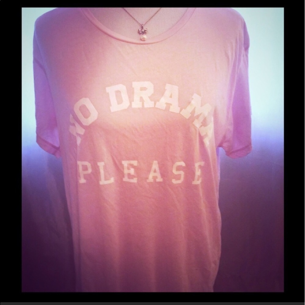 Wildfox No Drama Please pink shirt NWT